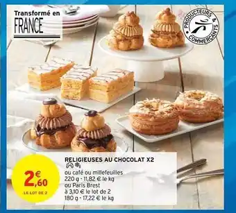 Intermarché Hyper Religieuses Au Chocolat X2 offre