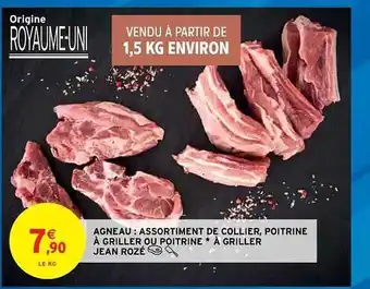 Intermarché Hyper Agneau : Assortiment De Collier, Poitrine à Griller Ou Poitrine*à Griller Jean Rozé offre