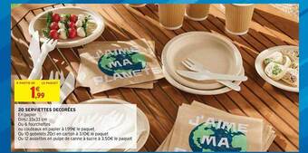 Intermarché Hyper 20 Serviettes Décorées offre