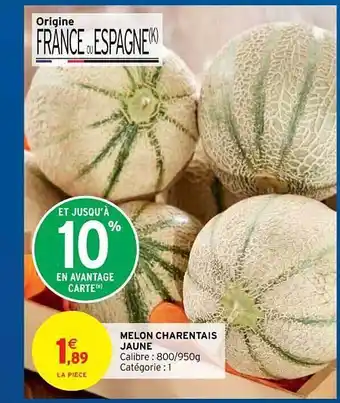 Intermarché Hyper Melon Charentais Jaune offre