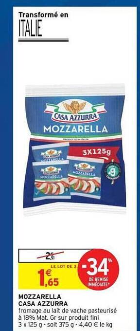 Intermarché Hyper Mozzarella Casa Azzurra offre