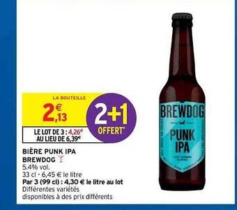 Intermarché Hyper Bière Punk Ipa Brewdog offre