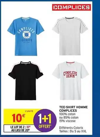 Intermarché Hyper Tee-shirt Homme Complices offre
