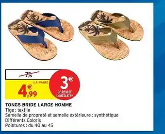 Tongs Bride Large Homme