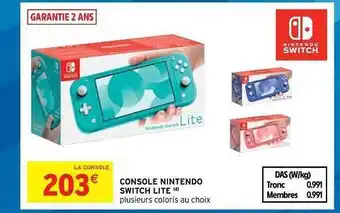 Intermarché Hyper Console Nintendo Switch Lite offre