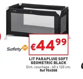 Lit Parapluie Soft Géométric Black Safety