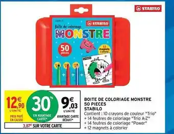 Boîte De Coloriage Monstre 50 Pièces Stabilo