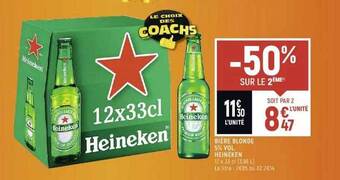 Spar Bière Blonde 5% Vol. Heineken offre