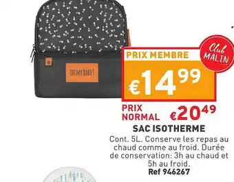 Trafic Sac Isotherme offre
