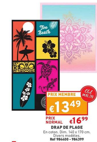 Trafic Drap De Plage offre