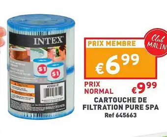 Trafic Cartouche De Filtration Pure Spa Intex offre