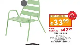 Trafic Chaise Fun offre