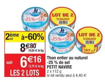 Cora x Carrefour Thon entier au naturel offre