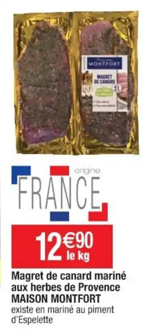 Cora x Carrefour Magret de canard mariné aux herbes de Provence offre