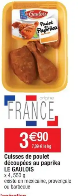Cora x Carrefour Cuisses de poulet découpées au paprika offre