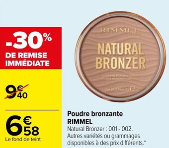 Carrefour RIMMEL poudre bronzante offre