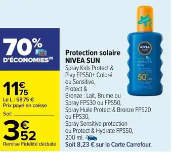 Carrefour NIVEA SUN protection solaire offre