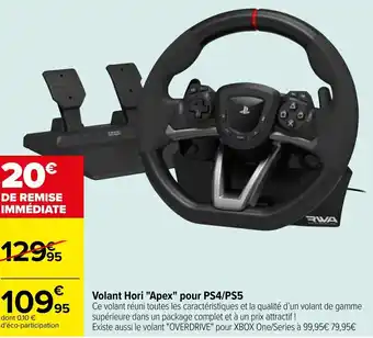 Carrefour Volant hori "apex" pour PS4/PS5 offre