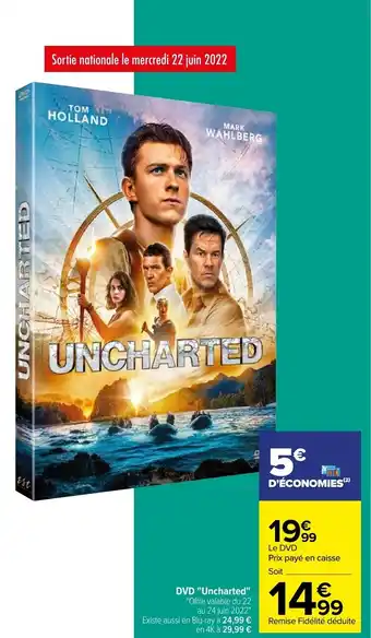 Carrefour DVD "uncharted" offre