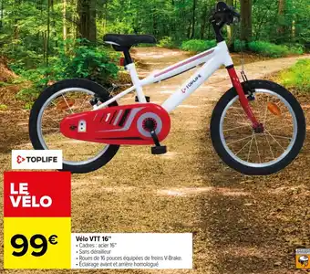 Carrefour Vélo VTT 16" offre