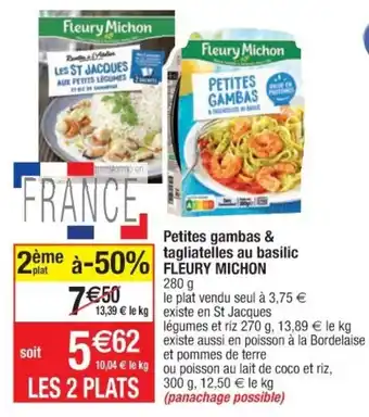 Petites gambas & tagliatelles au basilic