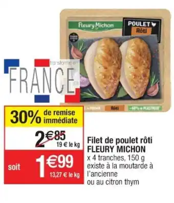 Cora x Carrefour Filet de poulet rôti offre