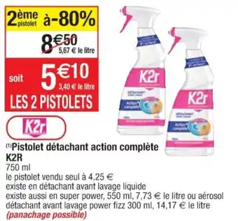 Pistolet détachant action complète