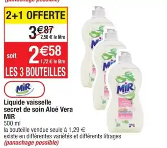 Cora x Carrefour Liquide vaisselle secret de soin Aloé Vera offre