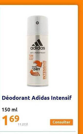 Action Déodorant Adidas Intensif offre