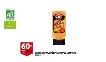 Auchan Sauce Samouraï Spicy Devos Lemmens offre