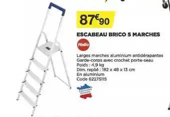 Bricomarché Escabeau Brico 5 Marches Hailo offre