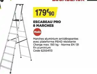 Bricomarché Escabeau Pro 8 Marches Hailo offre