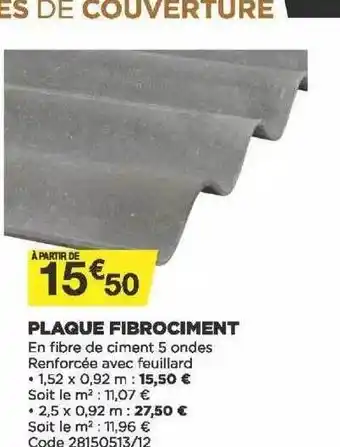 Bricomarché Plaque Fibrociment offre