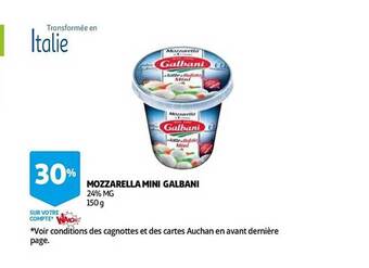 Auchan Mozzarella Mini Galbani offre