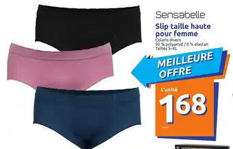 Action Sensabelle Slip Taille Haute Pour Femme offre