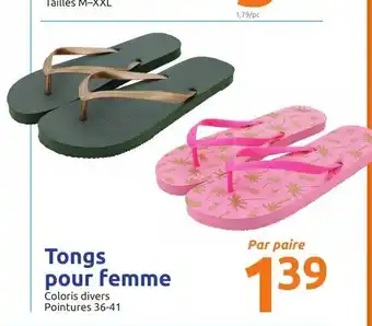 Action Tongs Pour Femme offre