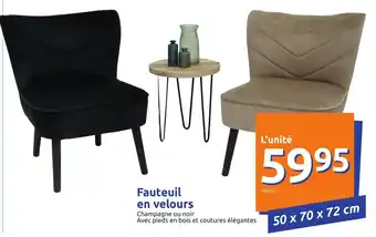 Action Fauteuil En Velours offre