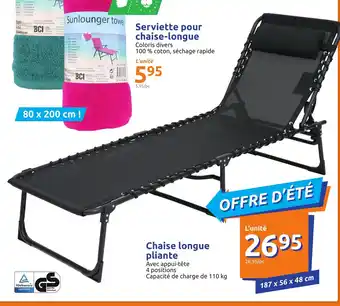Action Chaise Longue Pliante offre