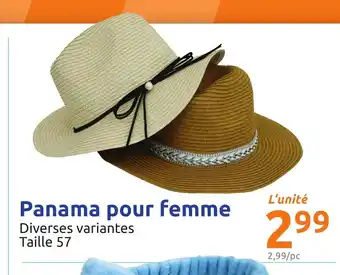 Action Panama Pour Femme offre
