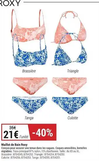Decathlon Maillot De Bain Roxy offre