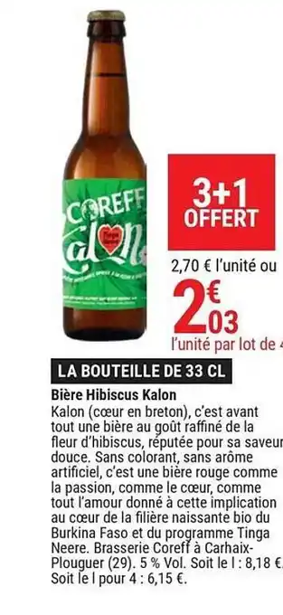 Gamm vert Bière Hibiscus Kalon offre