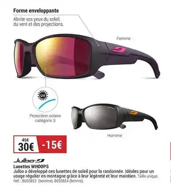 Decathlon Lunettes Whoops Jublo offre