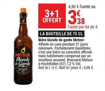 Gamm vert Bière Blonde De Garde Meteor offre