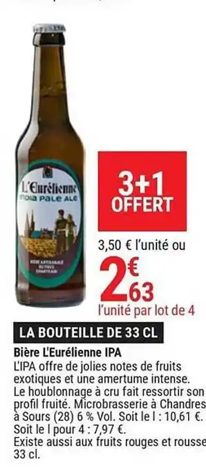Bière L'eurélienne Ipa