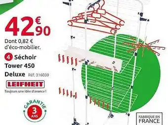 Mr Bricolage Séchoir Tower 450 Deluxe offre