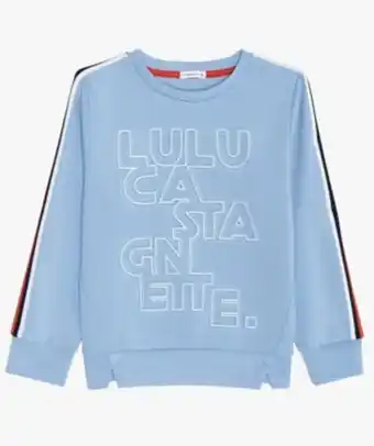 Sweat garçon avec inscription en relief – lulu castagnette vue1 - lulucastagnette - gemo