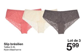 Zeeman Slip Brésilien offre