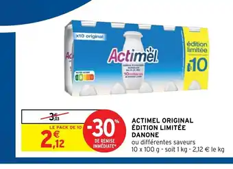 Intermarché Hyper Actimel Original édition Limitée Danone offre