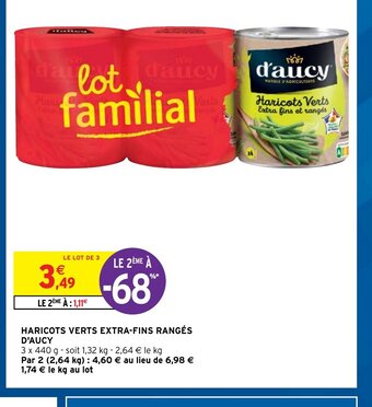 Intermarché Hyper D'Aucy Haricots Verts Extra-Fins Rangés offre