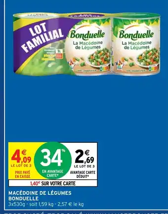 Intermarché Hyper Bonduelle Macédoine de Légumes offre